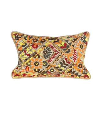 Eyda Multi Color Embroidered Cotton Cushion Cover Set of 2 2