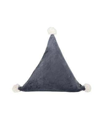 Eyda Super Soft Velvet Grey Color Set of 2 Triangle Filled Cushion 2