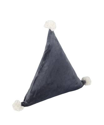 Eyda Super Soft Velvet Grey Color Set of 2 Triangle Filled Cushion 4