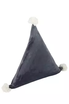 Eyda Super Soft Velvet Grey Color Set of 2 Triangle Filled Cushion
