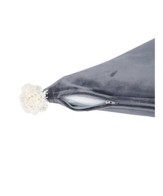 Eyda Super Soft Velvet Grey Color Set of 2 Triangle Filled Cushion 5