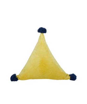 Eyda Super Soft Velvet Yellow Color Set of 2 Triangle Filled Cushion 2