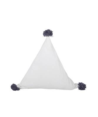 Eyda Super Soft Velvet White Color Set of 2 Triangle Filled Cushion 2