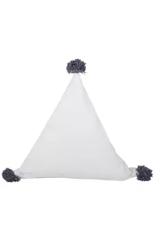 Eyda Super Soft Velvet White Color Set of 2 Triangle Filled Cushion