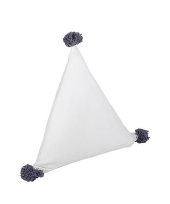 Eyda Super Soft Velvet White Color Set of 2 Triangle Filled Cushion 5