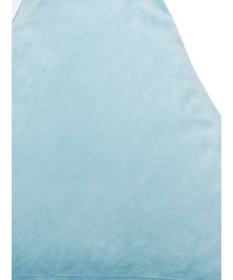 Eyda Super Soft Velvet Aqua Color Set of 2 Triangle Filled Cushion 3