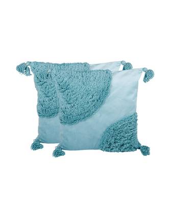 Eyda Super Soft Aqua Color Set of 2 Cushion Cover 4