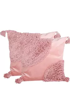 Eyda Super Soft Velvet Peach Color Set of 2 Cushion Cover