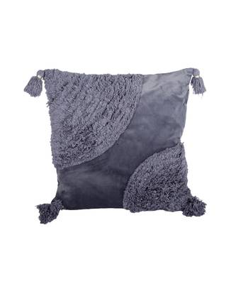Eyda Super Soft Velvet Grey Color Set of 2 Cushion Cover 2