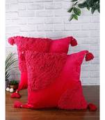 Eyda Super Soft Velvet Fuchsia Color Set of 2 Cushion Cover
