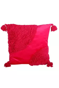 Eyda Super Soft Velvet Fuchsia Color Set of 2 Cushion Cover
