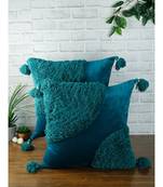 Eyda Super Soft Velvet Blue Color Set of 2 Cushion Cover