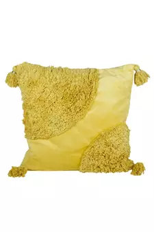 Eyda Super Soft Velvet Yellow Color Set of 2 Cushion Cover