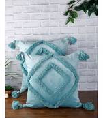 Eyda Super Soft Velvet Aqua Color Set of 2 Cushion Cover