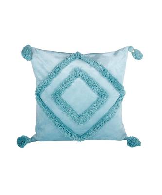 Eyda Super Soft Velvet Aqua Color Set of 2 Cushion Cover 2