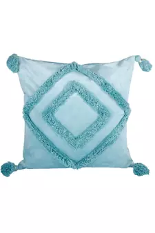 Eyda Super Soft Velvet Aqua Color Set of 2 Cushion Cover