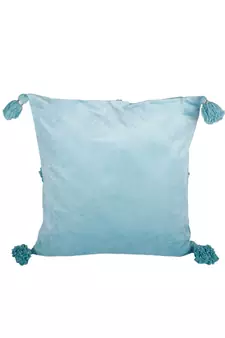 Eyda Super Soft Velvet Aqua Color Set of 2 Cushion Cover