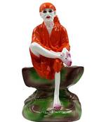 ESVAR STONECRAFT Poly Resin Hand Made Scupluture of Sai Baba