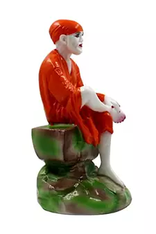 ESVAR STONECRAFT Poly Resin Hand Made Scupluture of Sai Baba