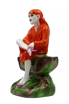 ESVAR STONECRAFT Poly Resin Hand Made Scupluture of Sai Baba