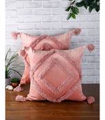Eyda Super Soft Velvet Peach Color Set of 2 Cushion Cover