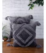 Eyda Super Soft Velvet Grey Color Set of 2 Cushion Cover