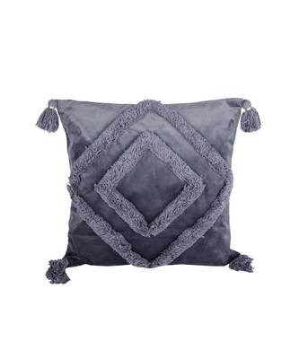 Eyda Super Soft Velvet Grey Color Set of 2 Cushion Cover 2