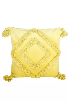 Eyda Super Soft Velvet Yellow Color Set of 2 Cushion Cover
