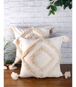 Eyda Super Soft Velvet Ivory Color Set of 2 Cushion Cover