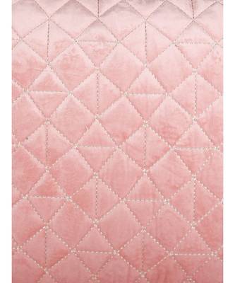 Eyda Super Soft Velvet Peach Color Set of 2 Quilted Cushion Cover 3