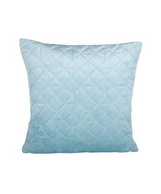 Eyda Super Soft Velvet Aqua Color Set of 2 Quilted Cushion Cover 2