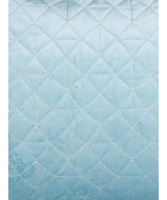 Eyda Super Soft Velvet Aqua Color Set of 2 Quilted Cushion Cover 3