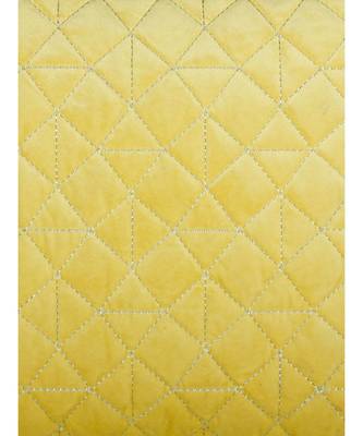 Eyda Super Soft Velvet Yellow Color Set of 2 Quilted Cushion Cover 3