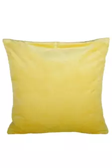 Eyda Super Soft Velvet Yellow Color Set of 2 Quilted Cushion Cover