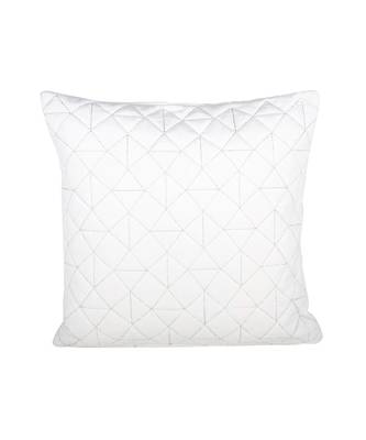 Eyda Super Soft Velvet Ivory Color Set of 2 Quilted Cushion Cover 2