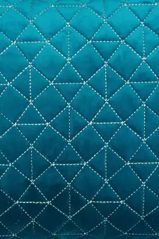 Eyda Super Soft Velvet Blue Color Set of 2 Quilted Cushion Cover