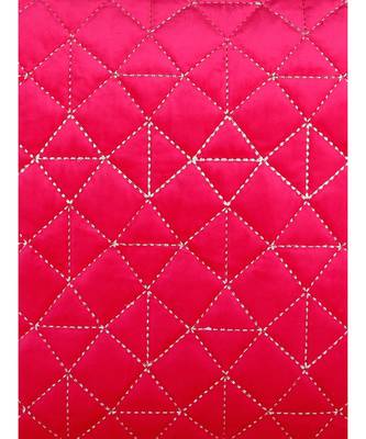 Eyda Super Soft Velvet Fuchsia Color Set of 2 Quilted Cushion Cover 3