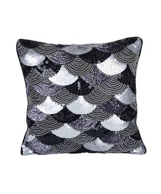 Eyda Black and Silver Embellished Set of 2 Cushion Cover 2