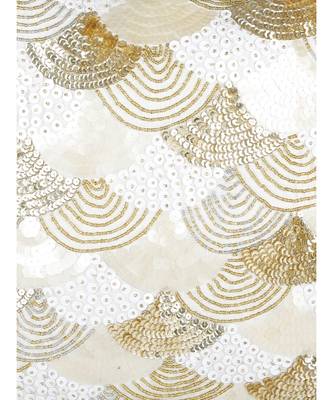 Eyda Gold and Silver Color Embellished Set of 2 Cushion Cover 3