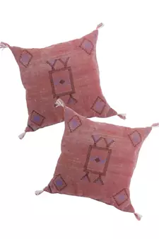 Eyda Linen Embroidered Cushion Covers Set of 2