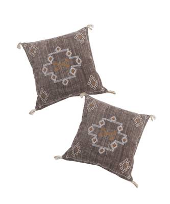 Eyda Linen Embroidered Cushion Covers Set of 2 3