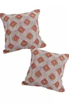 Eyda Hand Block Cotton Cushion Cover Set of 2