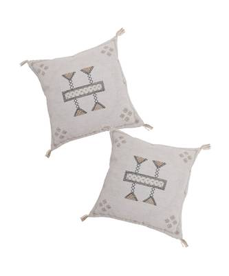 Eyda Linen Embroidered Cushion Covers Set of 2 3