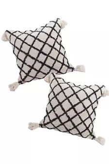Eyda Hand Woven Cotton Cushion Cover Set of 2