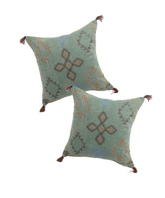 Eyda Linen Embroidered Cushion Covers Set of 2 3