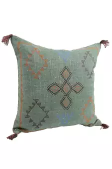 Eyda Linen Embroidered Cushion Covers Set of 2