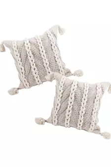 Eyda Hand Woven Cotton Cushion Cover Set of 2