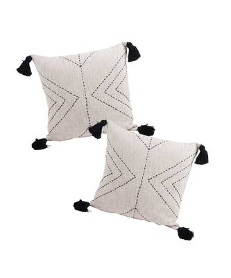 Eyda Hand Work Cotton Cushion Cover Set of 2 3