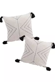 Eyda Hand Work Cotton Cushion Cover Set of 2