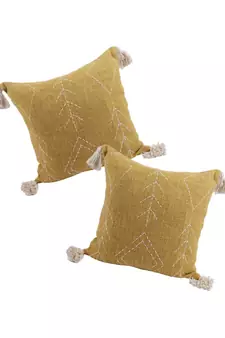 Eyda Hand Work Cotton Cushion Cover Set of 2